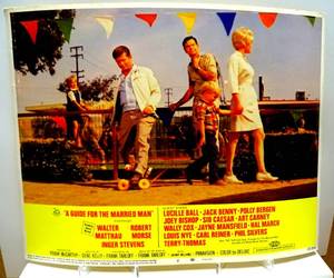 lot 378 image: POPULAR CAST MOVIE LOBBY CARD - A GUIDE FOR THE MARRIED MAN (1957) 11 X 14