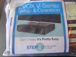 lot 32 image: sox v- series set up and operation Home theater system with paper work and plugs, like new