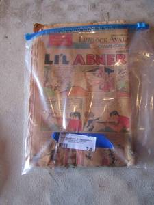 lot 34 image: Lubbock Avalanche journal Sunday paper comics By Al. Capp very vintage
