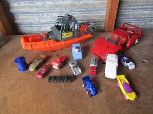 lot 102 image: Kids toy lot of cars, boats, ambulance and more