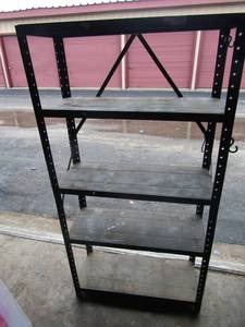 lot 108 image: 5 tier metal book shelf or storage shelf for garage, 603013