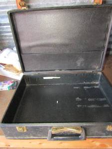 lot 178 image: Black older type of breifcase with front latches