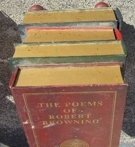 lot 65 image: Book design table, top lifts up and has 2drawers, 212216