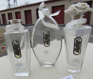 lot 101 image: set of 3 perfume bottles by Cellini collection