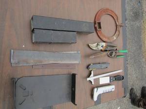 lot 121 image: tool lot includes, windshield breaker, snips, hand help hedge trimmers, scrappers and more