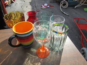 lot 196 image: Misc. lot of drinking glasses , coffee mugs