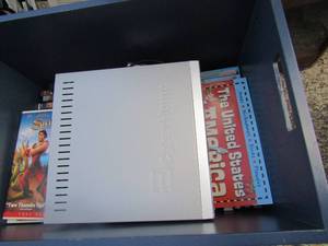 lot 240 image: cyber home dvd player with movies includes scooby-doo, spider-man, happy feet, wall e, shark tale