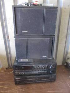 lot 15 image: Pioneer Sound System- SX-251R Receiver And PDM552 C.D. Player With Remote And 2-Bose #201 Series-3 Speakers