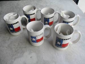 lot 45 image: Lot Of 6- Texas- The Lone Star State- Coffee Cups