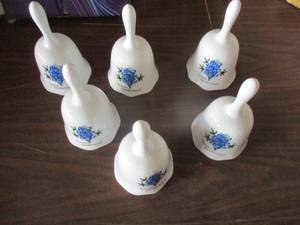 lot 47 image: Lot Of 6- Texas Blue Bonnet Flowers- On Hand Bells