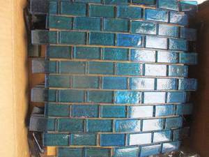 lot 54 image: 9-12 x 12 National Pool Tile, Oceanside Tile, Sea Ice-Lagoon, Note9 X Money.