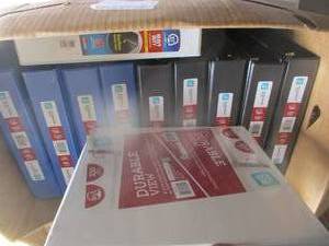 lot 83 image: LOT-Pen Gear 1-12, 330 Sheet Capacity, D-Ring Binders, 19-White, 5-Pink, 2-Red And 2-Black