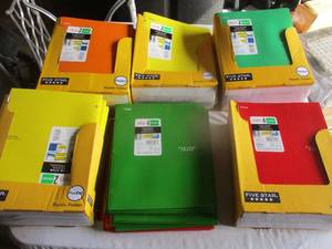 lot 88 image: LOT-Five Star 2-Pocket Folders, Mixed Colors, About 130-Folders