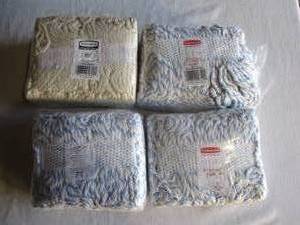 lot 93 image: LOT- 4-Rubbermaid Mop Heads, No Handles Included