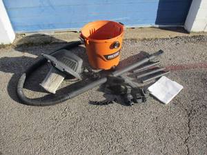 lot 97 image: RIDGE-Model HD-12000 Wet  Dry Vac. With 5-HP 110-V Motor And Attachments-Works