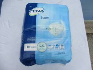 lot 107 image: Unopen-TENA-Super, 28-Disposable Fully Breathable Briefs- Size L- 48-59