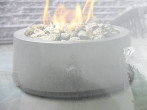 lot 110 image: NIB- Project 62- 10-Rd, 10,000 BTU, Black Metal Tabletop Propane Fire Pit With Lava Rock