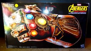 lot 2 image: Marvel Legends Series Avengers Thanos Electronic Infinity Gauntlet $$$