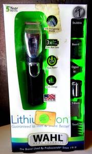lot 25 image: WAHL LITHIUM ION 17 PIECE HAIR TRIMMER