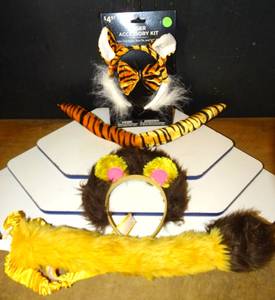 lot 37 image: HALLOWEEN LION AND TIGER - TAILS & EARS