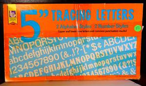 lot 82 image: 5 TRACING LETTER STENCILS - 2 PATTERNS