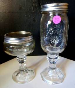 lot 102 image: UNIQUE MASON JARS GLASSWARE AS SHOWN - NEW