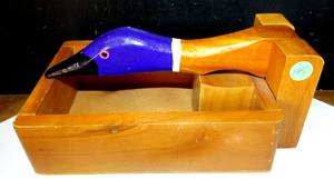 lot 145 image: CUSTOM WOODEN DUCK HEAD NUT CRACKER