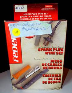 lot 154 image: VINTAGE SPARK PLUG WIRES - SEE PICS FOR MAKEMODEL (NEW)
