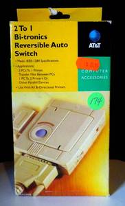 lot 174 image: NEW - AT&T 2 to 1 BI-TRONICS REVERSIBLE AUTO SWITCH