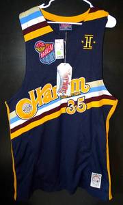 lot 189 image: NEW WITH TAGS - HARLEM GLOBETROTTERS ALL SEWN GEESE AUSBIE #35 JERSEY SIZE XL