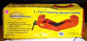 lot 222 image: UNUSED - NOTHERN INDUSTRIAL 1 TON CAPACITY BEAM CLAMP - IN BOX AS SHOWN