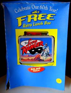 lot 228 image: VINTAGE 1990s LONE RANGER MINI LUNCHBOX BY CHERRIOS