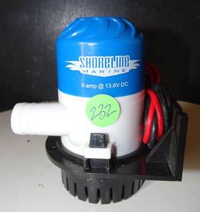 lot 232 image: NEW - Shoreline Marine Portable Manual Bilge Pump, 800 GPH, 12V