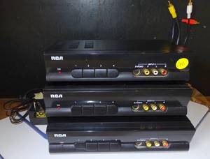 lot 246 image: LOT OF THREE - 4 to 1 Composite RCA Audio Video Switch