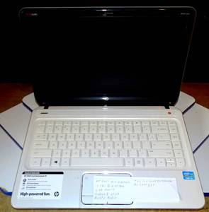 lot 293 image: HP ENVY dv4-5220us 14 Notebook Computer (White) - GOOD WORKING UNIT NEEDS POWERE SUPPLY