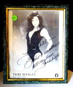 lot 281 image: PERSONALIZED TO BILL - AUTHENTIC AUTOGRAPHED 8 12 X 11 PLAYBOY MODEL TERI WIEGEL