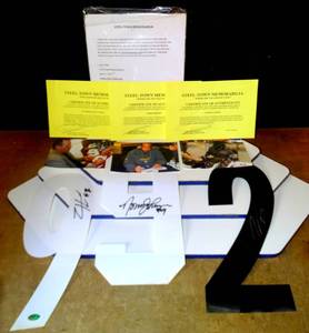 lot 285 image: PITTSBURGH STEELERS AUTOGRAPHED JERSEY NUMBERS WCOAs - ZIGGY HOOD, NORM JOHNSON, & TYRONE CARTER
