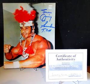 lot 286 image: AUTHETIC 8 X 10 AUTOGRAPHED PHOTO WITH COA - WWE LEGEND, JIMMY SNUKA