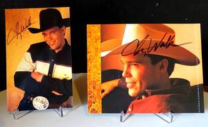 lot 303 image: AUTOGRAPHED COUNTRY MUSICIAN CLAY WALKER & PRE-PRINTED POST CARD