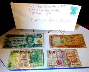 lot 306 image: LOT OF FOREIGN CURRENCY AS SHOWN