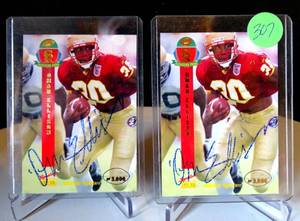 lot 307 image: MATCHING AUTOGRAPHED LOT OF 2 - OMAR ELLISON LIMITED TO 3000 - HAND SIGNED SIGNATURE ROOKIES CARD