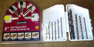 lot 124 image: ASSORTED TOOL LOT - DRILL AND ROUTER BITS
