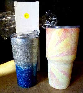 lot 336 image: NEW INSULATED TUMBLER LOT WITH SPARKLE DESIGN