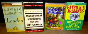 lot 358 image: LOT OF 4 - CASSETTE AUDIO BOOKS