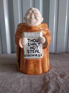 lot 3 image: Treasure Craft Monk Cookie Jar with Original Box