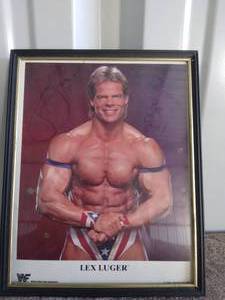 lot 34 image: Vintage WWF Lex Luger Autographed 8x10--Not Authenticated