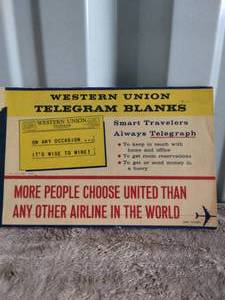 lot 77 image: Western Union Telegram Blanks--Check These Out