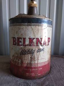 lot 93 image: Belknap 5 Gallon Utility Can--Great Advertising Piece