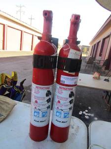 lot 63 image: 2 first alert small handheld fire extinguishers new