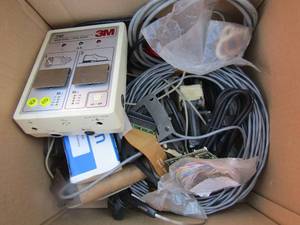 lot 131 image: tool lot includes omron photoelectric switch, various wires and gaskets, 740 wrist strap and shoe tester
